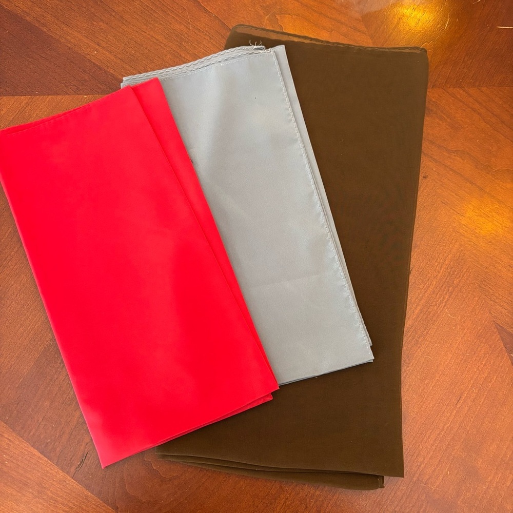 Red, Gray, and Brown‎ Vintage Scarf Set  Veresa by Vera (red and gray)